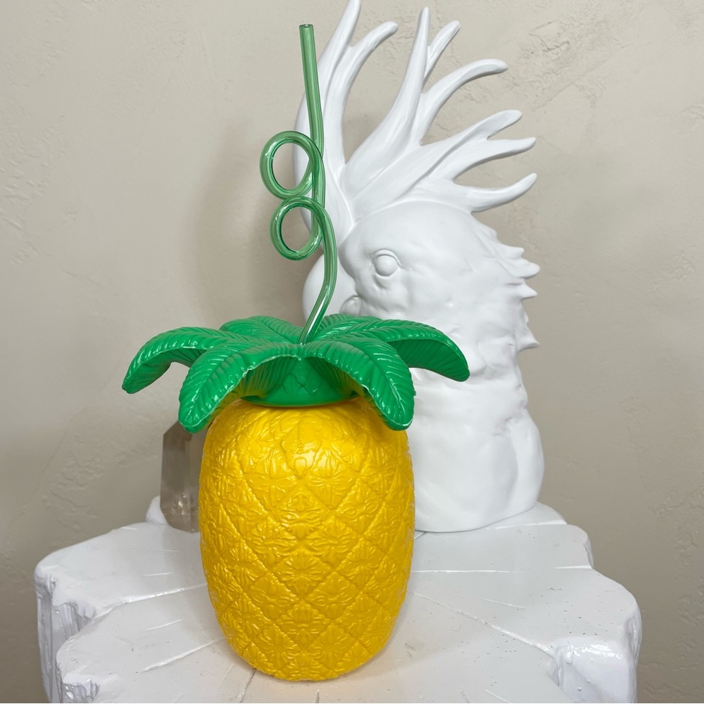 Krazy Straw Pineapple Plastic Sipper Cup 🍍